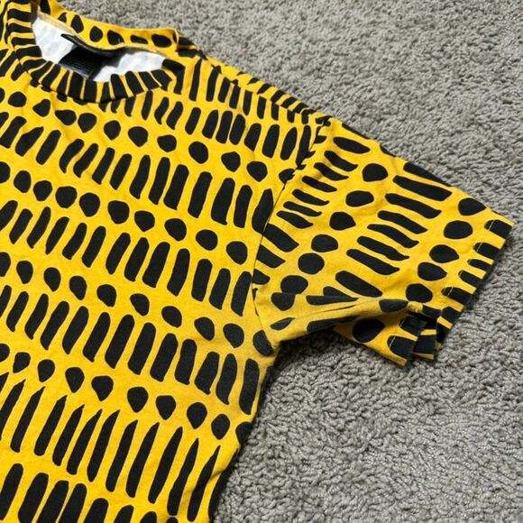 Nooworks Yellow Black Dorcas Code Cropped Top T-Shirt, Medium - Picture 3 of 7